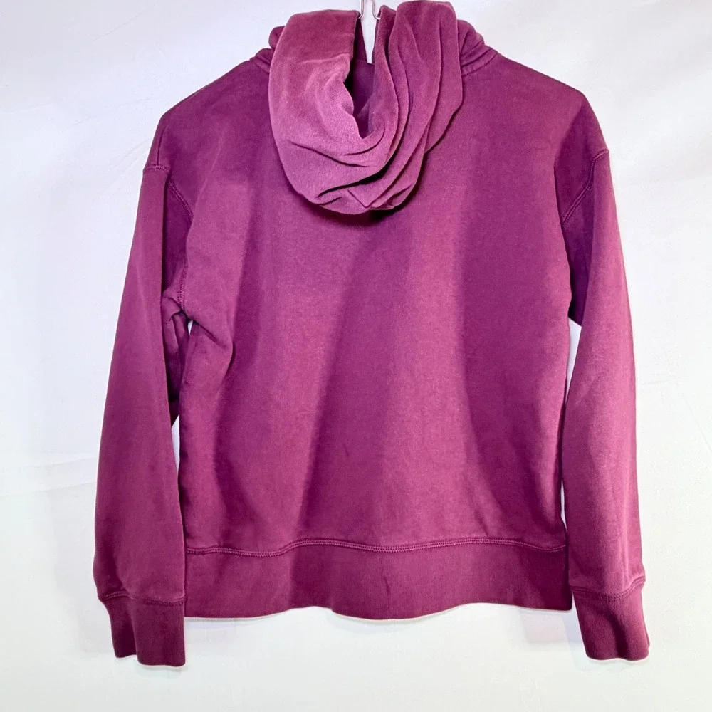 Gap Kids Logo‎ Hoodie Maroon Purple Fleece Sweatshirt Size L 10 Large Arch Logo